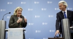 Marine Le Pen francia és Geert Wilders holland radikális pártvezér. Egységben az egység ellen Fotó: EUROPRESS/AFP