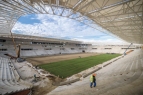 Az épülő debreceni stadion. Rossz időzítés Fotó: 