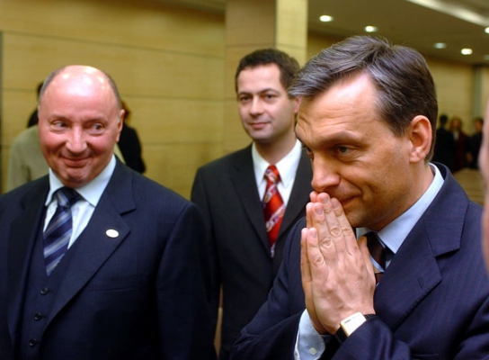 Baldauf László CBA-elnök és Orbán Viktor 2005-ben. Változatlan rajongás