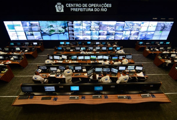 A riói okosváros-rendszer vezérlőterme. Komplex irányítás