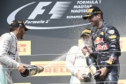 Hamilton, Rosberg és Ricciardo.